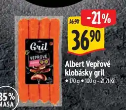 Albert Albert Vepřové klobásky gril nabídka