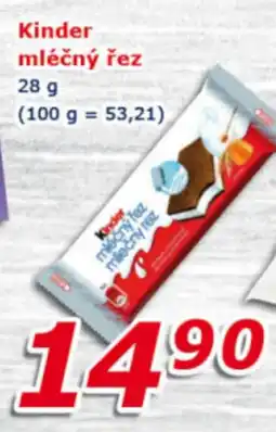 ESO MARKET Kinder mléčný řez nabídka