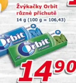 ESO MARKET Žvýkačky Orbit nabídka
