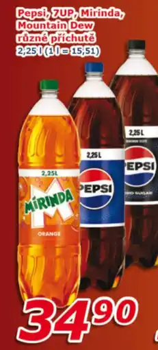 ESO MARKET Pepsi, ZUP, Mirinda, Mountain Dew nabídka