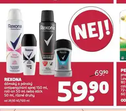 Rossmann Rexona antiperspirant nabídka