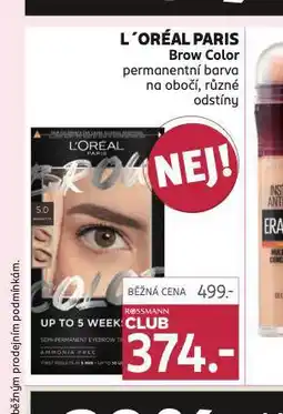 Rossmann Loreal paris permanentní barva na obočí nabídka