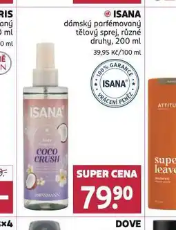 Rossmann Isana tělový sprej nabídka