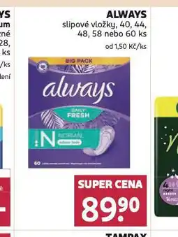 Rossmann Always slipové vložky nabídka