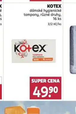 Rossmann Kotex tampony nabídka