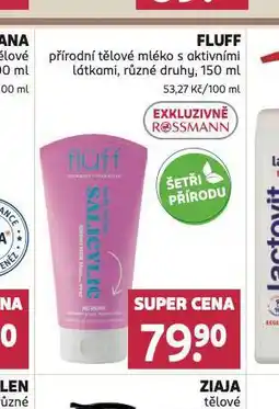 Rossmann Fluff přírodní tělové mléko nabídka