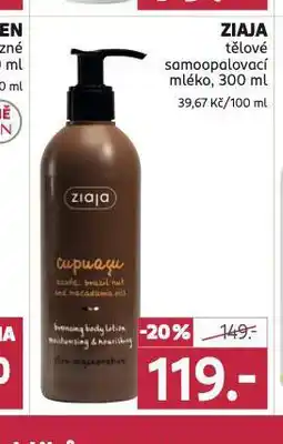 Rossmann Ziaja tělové samoopalovací mléko nabídka