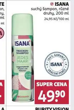 Rossmann Isana suchý šampon nabídka