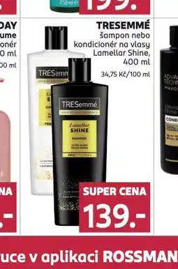 Rossmann Tresemmé šampon, kondicioner nabídka