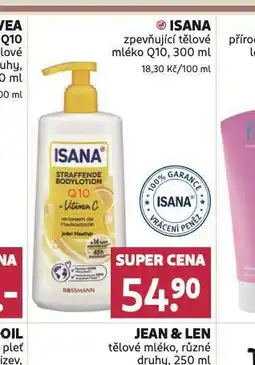 Rossmann Isana zpevňující tělové mléko q10 nabídka