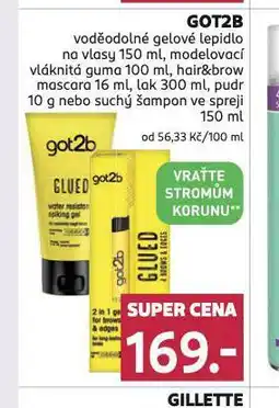Rossmann Got2b gelové lepidlo, modelovací guma, pudr, suchý šampon nabídka