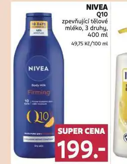 Rossmann Nivea q10 zpevňující tělové mléko nabídka