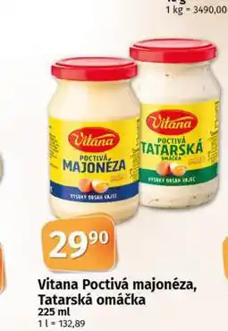 Coop Vitana poctivá majonéza, tatarská omáčka nabídka