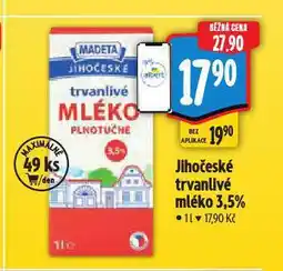 Albert Jihočeské trvanlivé mléko nabídka