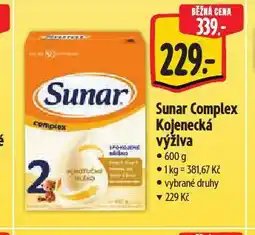 Albert Sunar kojenecká výživa nabídka