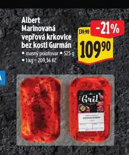 Albert Marinovaná vepřová krkovice bez kosti gurmán nabídka