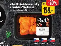 Albert Kuřecí stehenní řízky v marinádě středomoří nabídka