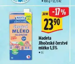 Albert Madeta jihočeské mléko nabídka