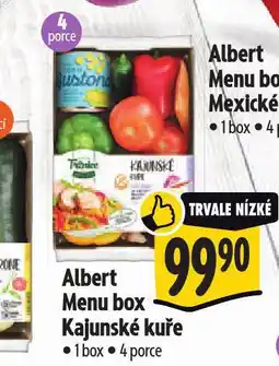 Albert Menu box kajunské kuře nabídka