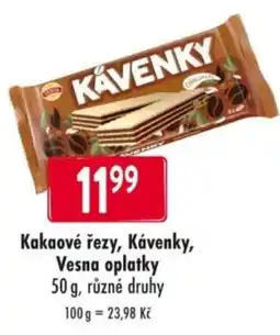 Qanto Kakaové řezy, Kávenky, Vesna oplatky nabídka
