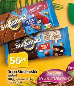 COOP TIP Orion Studentská pečeť nabídka