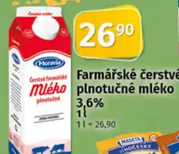 COOP TIP MADETA Farmárské Čerstvé plnotučné mléko 3.6% nabídka