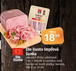 COOP TIP Dle Gusta Vepřová šunka nabídka