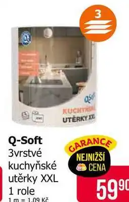 Teta Q-Soft 3vrstvé kuchyňské utěrky XXL 1 role nabídka