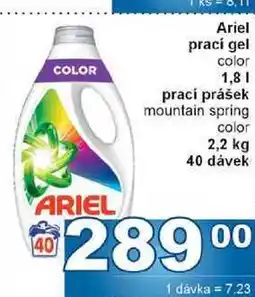 Jip Ariel prací gel color 1,8 I prací prášek nabídka