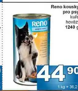 Jip Reno kousky pro psy kuře hovězí 1240g nabídka