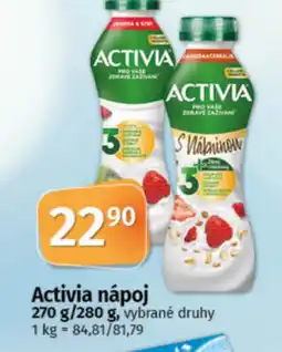 COOP TIP Activia nápoj nabídka