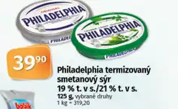 COOP TIP PHILADELPHIA termizovaný smetanový sýr 19% t. v s./21% t. v s. nabídka