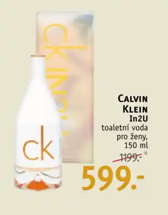 Rossmann Calvin Klein In2U 150ml nabídka