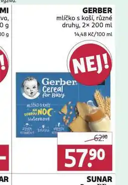 Rossmann Gerber mlíčko s kaší nabídka