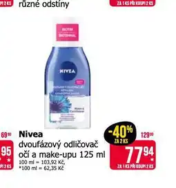 Teta Nivea dvoufázový odličovač očí a make-upu nabídka