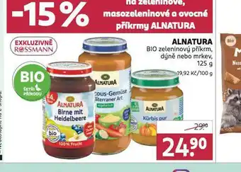 Rossmann Alnatura bio zeleninový příkrm nabídka