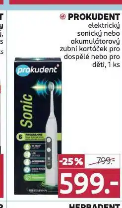 Rossmann Prokudent elektrický sonický, akumulátorový zubní kartáček nabídka