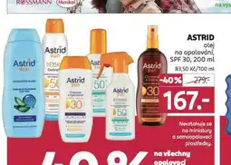Rossmann Astrid olej na opalování nabídka
