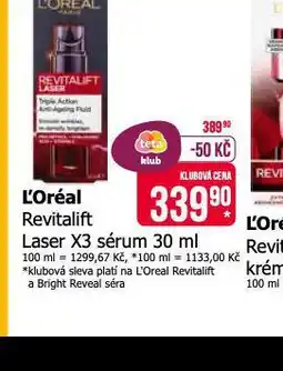 Teta Loreal revitalift x3 sérum nabídka