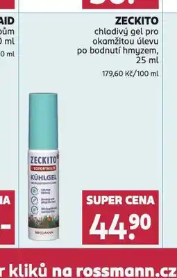 Rossmann Zeckito chladivý gel nabídka