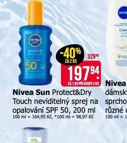 Teta Nivea sun neviditelný sprej na opalování nabídka