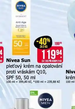 Teta Nivea sun pleťový krém na opalování nabídka