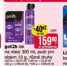 Teta Got2b lak, pudr nabídka