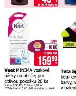 Teta Veet minima voskové pásky nabídka