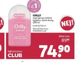 Rossmann Chilly mycí gel pro intimní hygienu nabídka