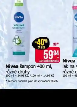 Teta Nivea šampon nabídka