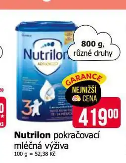 Teta Nutrilon pokračovací mléčná kojenecká výživa nabídka