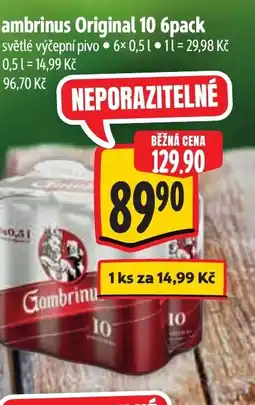 Albert Gambrinus Original 10 6pack nabídka