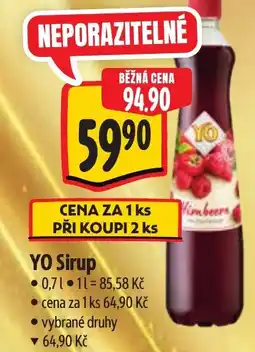 Albert YO Sirup nabídka