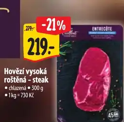 Albert Hovězí vysoká roštěná - steak nabídka